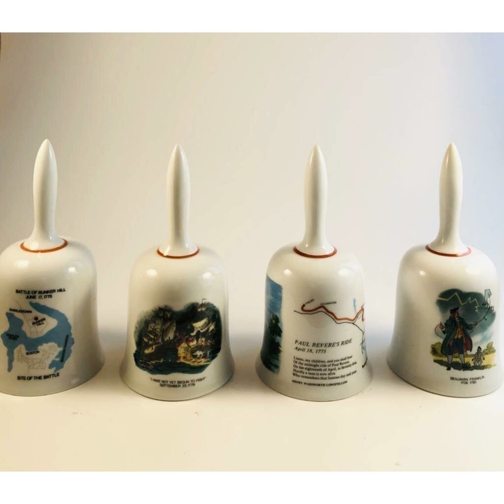 Danbury Mint Porcelain Ringing Bells - US America themed - Picture 7 of 8